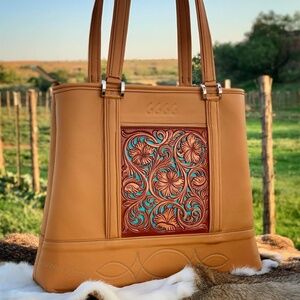 Boedecker Leather Quanah Tote 6666 Four Sixes Yellowstone